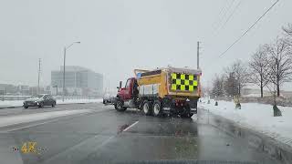 Mississauga Big plows spotted today for snowy weather on Eglinton 3102023 [upl. by Bish]