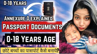 How to make Minor Passport in India  How to fill Annexure D [upl. by Salaidh]