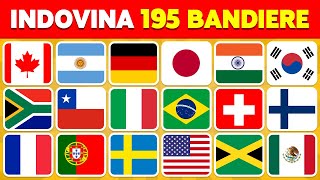 Indovina TUTTE le 195 Bandiere del Mondo 🚩  Quiz Indovina la Bandiera [upl. by Revert]