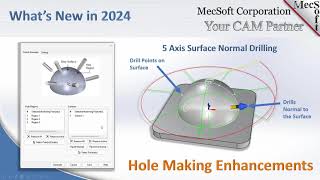 CAMJam 376 5 Axis Drilling in MecSoft CAM 2024 [upl. by Steck]