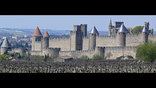 Cité de Carcassonne les châteaux Cathares lOccitanie [upl. by Nnylireg]