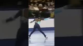 Surya Bonaly’s iconic onefoot backfliptriple salchow combination figureskating [upl. by Cuthburt935]