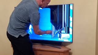 Attempting badly to fix cracked flat screen TV WARNING dont believe the FAKE repair videos [upl. by Aleahpar]