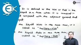 Definition of Capillarity with Expressions for Capillary Rise and Capillary Fall  Fluid Mechanics 1 [upl. by Ilhsa]