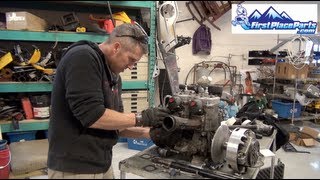 Skidoo REV mod sled build Episode 16 Exhaust manifold conversion PowerModz [upl. by Adnalahs]