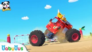 Monster Cars Beach Vacation  Monster Truck Song  Nursery Rhymes  Baby Songs  BabyBus [upl. by Avram348]