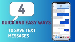 4 Quick and Easy Ways to Save Text Messages [upl. by Aterg]