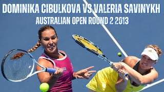 DOMINIKA CIBULKOVA VS VALERIA SAVINYKH  2013 WOMENS AUSTRALIAN OPEN 2ND ROUND [upl. by Michaele912]