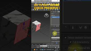 Preserve uvs in 3ds max 3dsmaxmodeling 3dsmax 3dsmaxtutorial 3dsmaxtips [upl. by Eentihw]