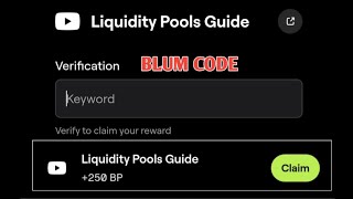 Liquidity pools Guide Blum liquidity pools Guide Blum code  Liquidity Guide YouTube video Keyword [upl. by Eiramnna]