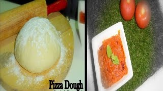 How to make Pizza dough amp Pizza sauce  Video Recipe Deeps Kitchen [upl. by Ahsenid]