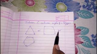 Interior and exterior angles of a polygon cbse class 8 maths base for class 9 10 [upl. by Wilkinson]