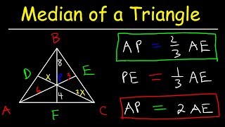 Median of a Triangle Formula Example Problems Properties Definition Geometry Midpoint amp Centroi [upl. by Sunderland]