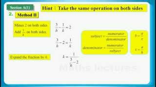 HKDSE 2013 Maths Core Paper 1 Q02 Change of Subject 主項變換 [upl. by Emersen]