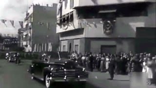 1950 Franco Visita Tenerife  Crucero Canarias  Plaza Weyler  La Laguna  Refinería de petróleo [upl. by Buschi]