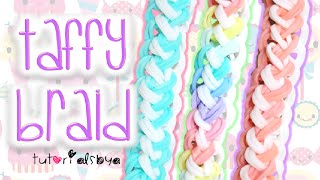 NEW Taffy Braid Rainbow Loom Bracelet Tutorial  How To [upl. by Leumhs859]