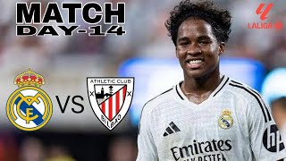 Real Madrid CF VS Athletic Bilbao । Matchday  14 । La Liga । eFootball™24 official [upl. by Notyalc]