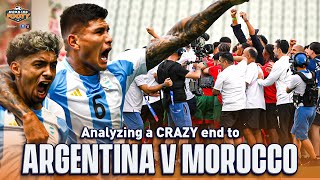 Breaking down the CRAZY ending of Argentina vs Morocco at Paris 2024  Morning Footy [upl. by Airdnaxela]