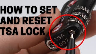 How to Set and Reset 3dial Luggage TSA Approved Lock SHYLERO  TSA Lock Forgot Combination [upl. by Enyrb779]