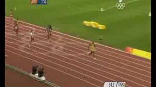 Beijing 2008 JAMAICA 4x100m FINAL FULL COMPETITION [upl. by Ynnol]