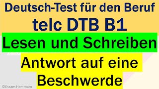 DTB B1  DeutschTest für den Beruf B1 Lesen und Schreiben  Eine EMail schreiben [upl. by Luca387]