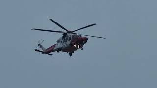 HM Coastguard Helicopter AW 189 over Portsmouth harbour [upl. by Lehpar]