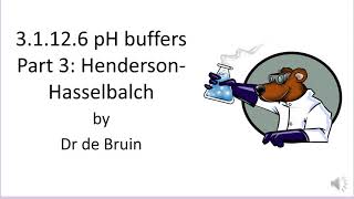 pH buffer calculations with the HendersonHasselbalch equation [upl. by Grier]