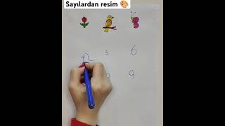 Sayılardan resim yapma drawing resimçizme youtubeshorts kolayçizimler [upl. by Edmanda228]