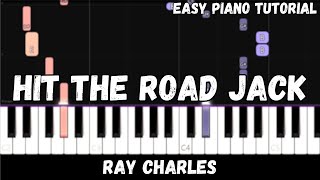 Ray Charles  Hit the Road Jack Easy Piano Tutorial [upl. by Yaffit733]