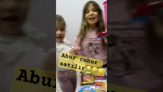 Abır cubur satıyorum gel gel🤪😀 selinvederinkardeşler eğlencelivideolar aburcubur [upl. by Ahsircal]