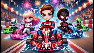 THE AMAZING RACE WHO WILL REACH THE FINISH LINE FIRST  Spidey and his Amazing Friends Animation [upl. by Ellemaj960]