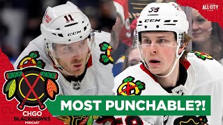 Taylor Raddysh amp MacKenzie Entwistle among most punchable faces in NHL  CHGO Blackhawks Podcast [upl. by Hbaruas]