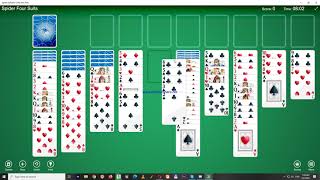 Spider Solitaire 4 suits 220 [upl. by Oneg185]