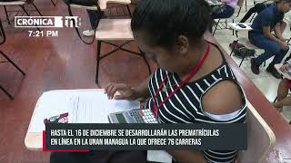 Ojo Inician prematrículas en la UNAN Managua para el año lectivo 2023  Nicaragua [upl. by Gabbert298]