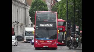 Refurb E400 Stagecoach CitySightseeing London 19759 LX11BDV  Green Turning Left at Kings Cross Stn [upl. by Arim436]