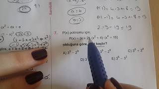 KAREKÖK AYT Matematik Polinomlar Test1 Anlatımlı Çözümleri20182019 [upl. by Anaillil]