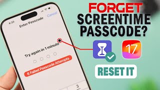 Screen Time Passcode Forgot  How to Reset on iPhone 15s iOS 17 [upl. by Gwenny]