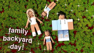 Family Backyard Day  Roblox Bloxburg Roleplay [upl. by Pastelki]