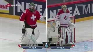 Penaltyschiessen Eishockey WM2013 Schweiz Canada vom 5 Mai 2013 [upl. by Suiradal607]