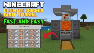 Efficient Chicken Farm Tutorial for Minecraft Players  2024 minecraft minecraftbuilding [upl. by Urina]