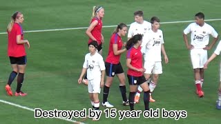 Pro Women’s Football Team Lose To Teenage Boys [upl. by Akeyla810]