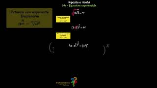 14es Equazione esponenziale e radicali mathstrick maths exponential algebra shorts [upl. by Cohligan687]