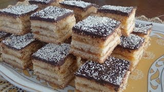 Gâteau trois couches  حلوى العيد  حلوى 03 طبقات بمربى المشمش و الشوكولا [upl. by Enegue142]