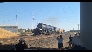 Union Pacific Big Boy 4014 glides into the Roseville Yard [upl. by Assirehs]