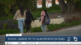 School leaders try to calm deportation fears [upl. by Adrahc]