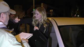 Emily Wickersham signs autographs for fans after dinner at Craigs Restaurant in West Hollywood [upl. by Kenway]