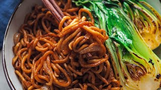 How To Make Soy Sauce Noodles  Vegan Recipe [upl. by Ahsekin907]