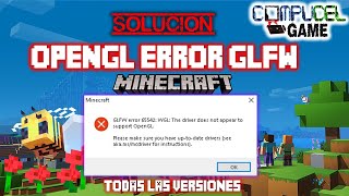 glfw error 65542 minecraft  65543  65544  solucion error glfw  OPENgl [upl. by Assener710]