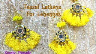 Mirror Latkans  Making of Designer Tassel Latkans for Lehenga at Home  Tutorial  Knotty Threadz [upl. by Hauge]