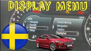 How to addchange language menu display from English to Swedish Svenska Ford Mondeo mk5 Smax [upl. by Ojyma606]